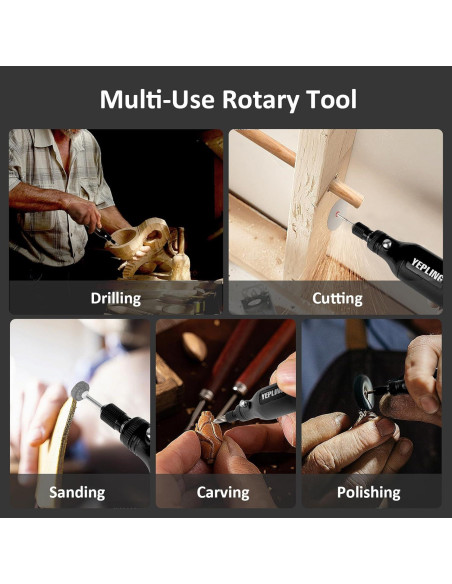 Herramienta Rotativa Inalámbrica YEPLING HJ102 3.7V 72 Accesorios