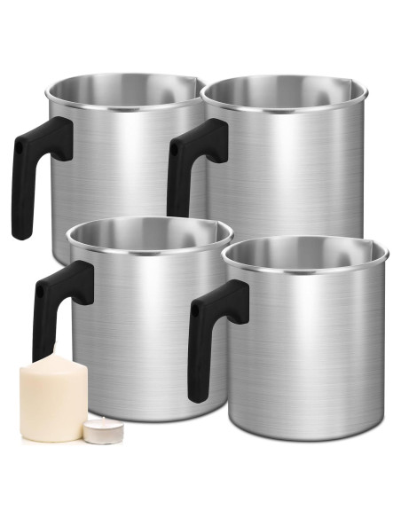 Ollas de Vertido para Velas Ziliny - 4 Pcs Aluminio 1.8 L