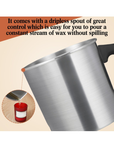 Ollas de Vertido para Velas Ziliny - 4 Pcs Aluminio 1.8 L