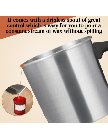 Ollas de Vertido para Velas Ziliny - 4 Pcs Aluminio 1.8 L