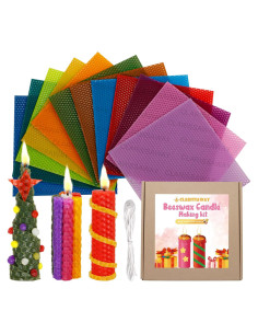 Kit de Fabricación de Velas de Cera de Abeja Clarissaway - 12 Piezas