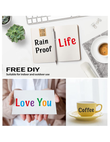 1512 Etiquetas de Alfabeto Vinilo ZJWZSLI 12 Hojas 29x21cm