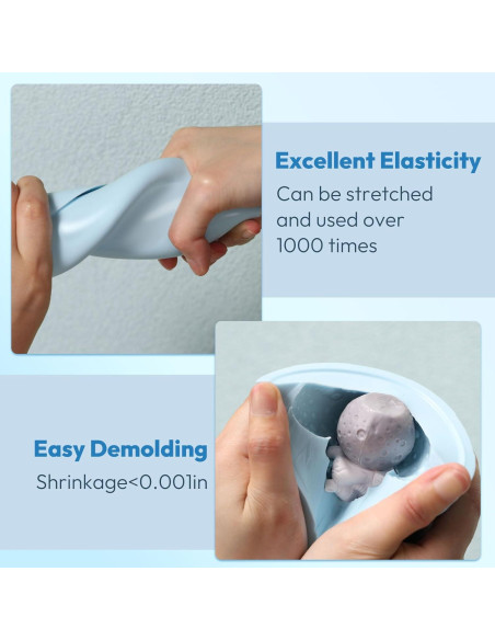 Kit de Moldes de Silicona OFFNOVA 2.28kg 70oz Curado Rápido