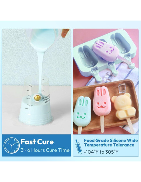 Kit de Moldes de Silicona OFFNOVA 2.28kg 70oz Curado Rápido