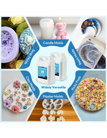 Kit de Moldes de Silicona OFFNOVA 2.28kg 70oz Curado Rápido