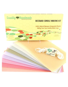 Kit de Velas de Cera de Abeja Toadily Handmade - 10 Hojas Pastel