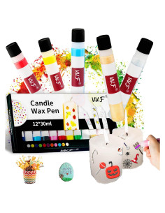 Juego de Bolígrafos de Cera VVF - 12 Colores para Velas DIY