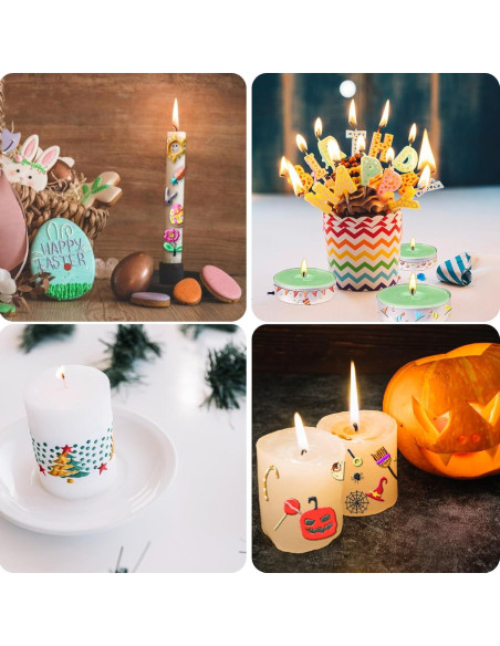 Juego de Bolígrafos de Cera VVF - 12 Colores para Velas DIY