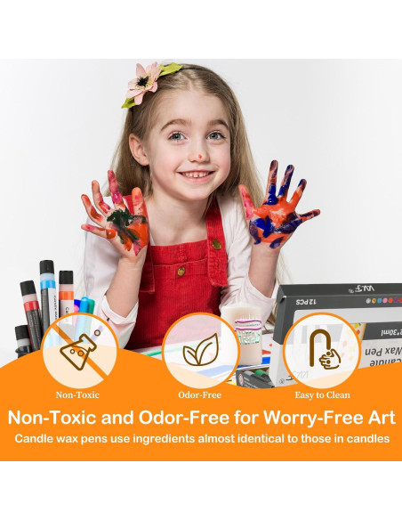 Juego de Bolígrafos de Cera VVF - 12 Colores para Velas DIY