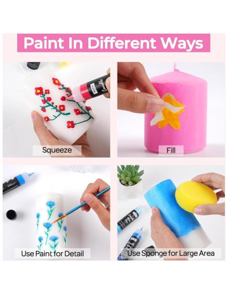 Bolígrafo de Cera para Velas Nicpro 24 Colores 30 ml