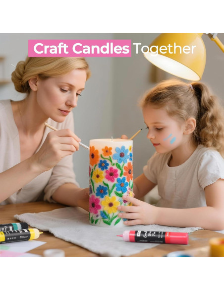 Bolígrafo de Cera para Velas Nicpro 24 Colores 30 ml