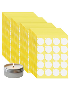 2400 Pegatinas para Mechas de Velas Aubeco - Doble Cara Resistente al Calor
