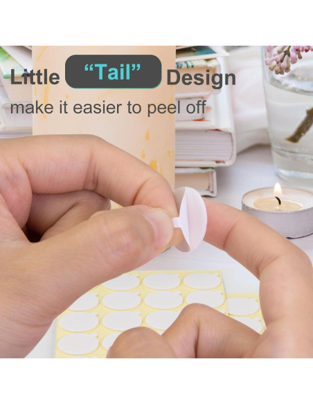 2400 Pegatinas para Mechas de Velas Aubeco - Doble Cara Resistente al Calor