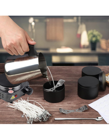 Kit de Fabricación de Velas BBAXI con Olla y Placa Caliente