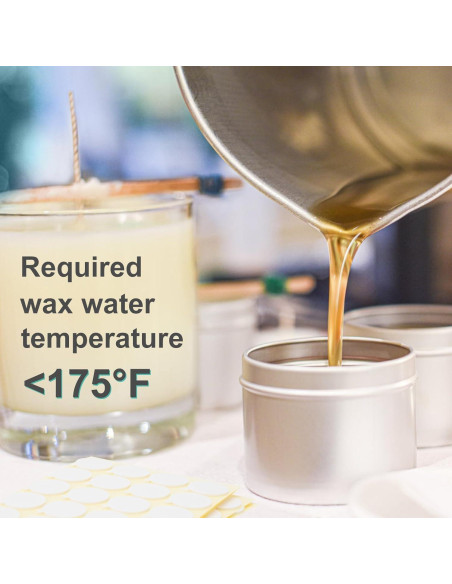 2400 Pegatinas para Mechas de Velas Aubeco - Doble Cara Resistente al Calor