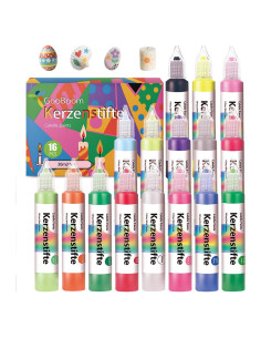 Bolígrafo de Cera para Velas GooBoom, 16 Colores No Tóxicos