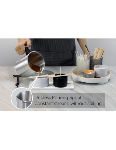 Kit de Fabricación de Velas Aroparc 40oz con Placa Caliente