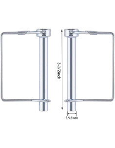 Paquete de 2 Pines de Enganche de Remolque Truleego 8 mm x 89 mm 2