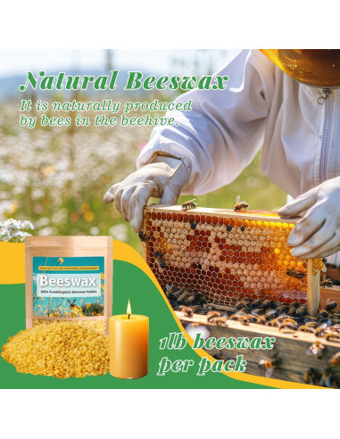 Kit de Fabricación de Velas de Cera de Abeja Handnatur 1.81 kg