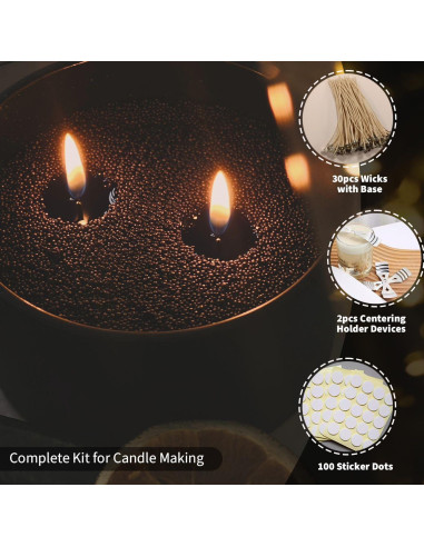 Kit de Fabricación de Velas Niceme 737g Cera Natural DIY