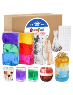Kit de Cera Gel para Velas DIY Pachsi - 9 Piezas, 0.91 kg
