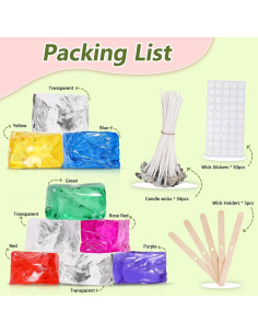Kit de Cera Gel para Velas DIY Pachsi - 9 Piezas, 0.91 kg 2