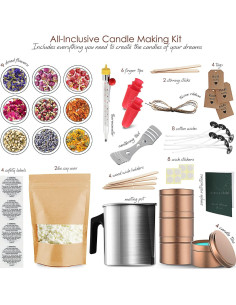 Kit de Fabricación de Velas de Soja Hearth & Harbor - 50 Piezas 2