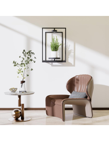 Macetas de Pared Shineled con Luz de Crecimiento, 2 Piezas