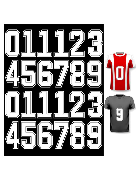 Números de Transferencia de Calor WILLBOND 24 Pcs 20 cm