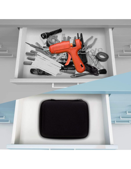 Funda de Almacenamiento Dura MGZNMTY para Mini Pistola de Pegamento