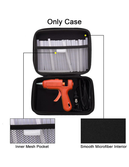 Funda de Almacenamiento Dura MGZNMTY para Mini Pistola de Pegamento