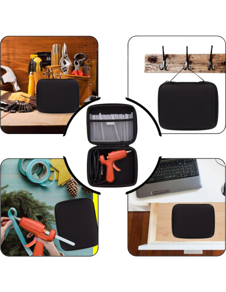 Funda de Almacenamiento Dura MGZNMTY para Mini Pistola de Pegamento