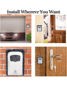 Caja de Llave TTRWIN Montada en Pared con Combinación 4 Dígitos 2