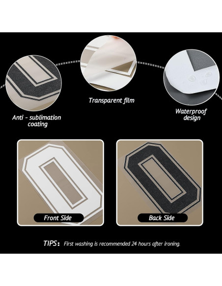 Números de Transferencia de Calor WILLBOND 24 Pcs 20 cm