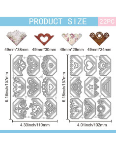 Troqueles de Esquinas de Libros GLOBLELAND 22 Piezas Scrapbooking 2