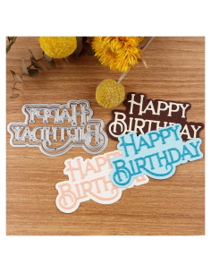 Troqueles de Feliz Cumpleaños Briartw para Scrapbook y Tarjetas