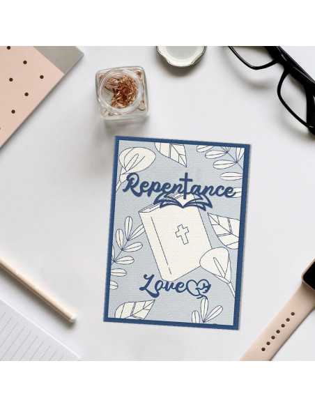 Troqueles de Corte Cruz Bíblica DELORIGIN 110x145mm para Scrapbooking