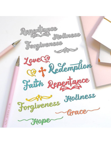 Troqueles de Corte Cruz Bíblica DELORIGIN 110x145mm para Scrapbooking