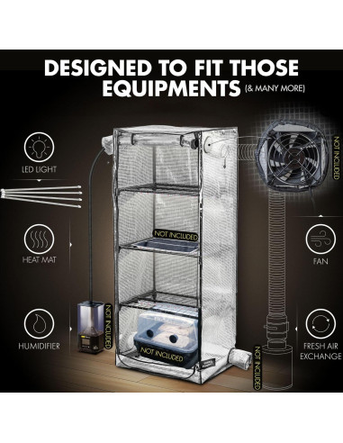 Carpa de Cultivo para Hongos Terra Fungus 69.85x48.26x165.1 cm