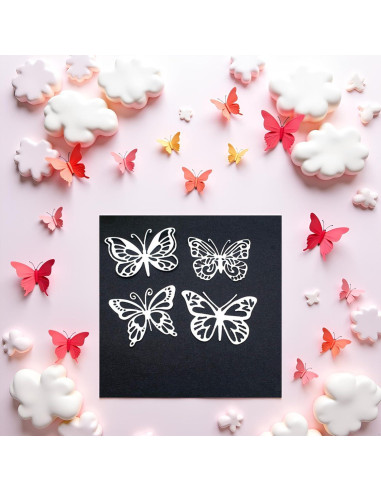 Conjunto de 4 Troqueles de Corte de Metal Mariposa Galepromot