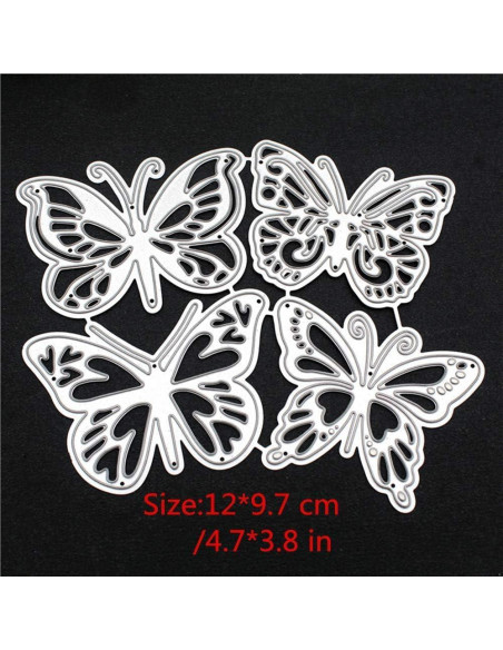 Conjunto de 4 Troqueles de Corte de Metal Mariposa Galepromot