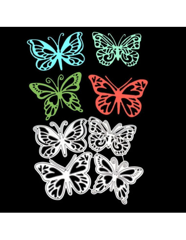Conjunto de 4 Troqueles de Corte de Metal Mariposa Galepromot