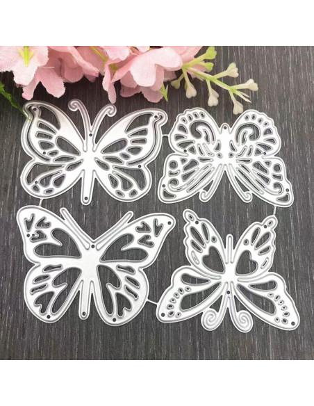 Conjunto de 4 Troqueles de Corte de Metal Mariposa Galepromot