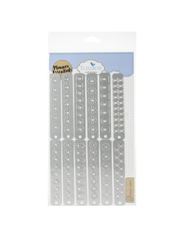 Troquel Decorativo Elizabeth Craft para Planificador - 12 Piezas
