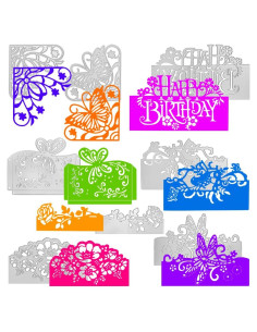 8 Troqueles de Corte AFUNTA para Tarjetas de Cumpleaños DIY