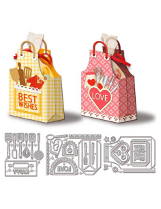 Troquel 3D GLOBLELAND Bolsa de Aperitivos del Delantal DIY