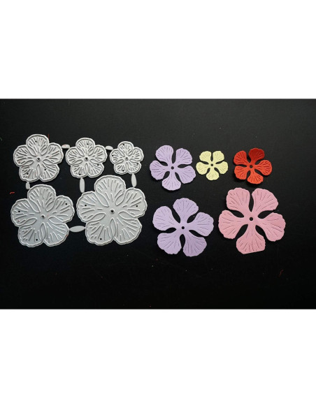 Troqueles de Corte de Metal Belamour 9 Flores y 2 Hojas