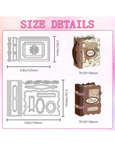 Plantillas de Corte Acero al Carbono Mini Libro 3D DELORIGIN 2