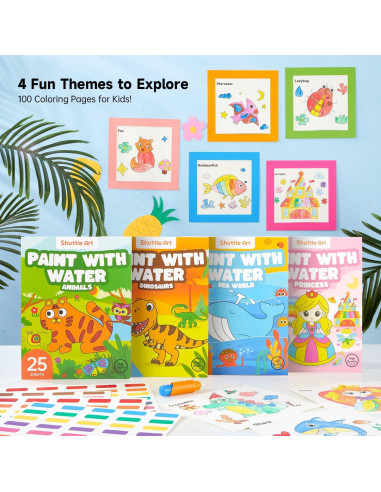 Set de Pintura con Agua Shuttle Art para Niños 3-8 Años