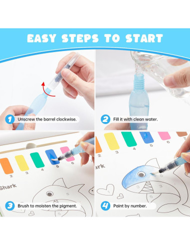 Set de Pintura con Agua Shuttle Art para Niños 3-8 Años